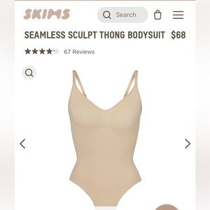 NWOT Seamless Sculpt Bodysuit Thong